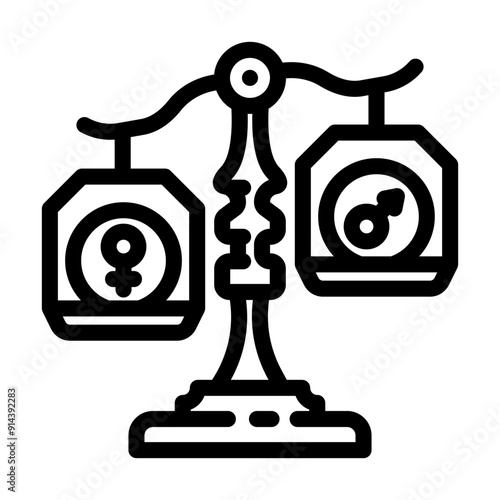 hormonal imbalance obesity overweight line icon vector. hormonal imbalance obesity overweight sign. isolated contour symbol black illustration