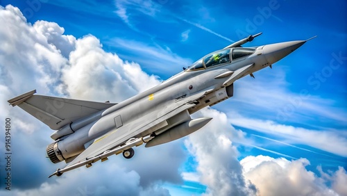 Eurofighter Typhoon in Flight: A Majestic Silhouette Against the Berlin Sky  AI Generated