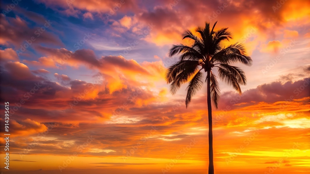 Golden Hour Palm Generative AI Golden Hour Palm Generative AI