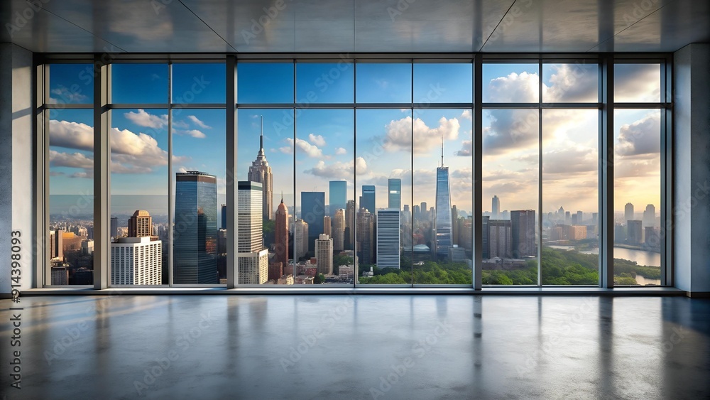 Fototapeta premium Cityscape Reverie: A View from the Top generative AI