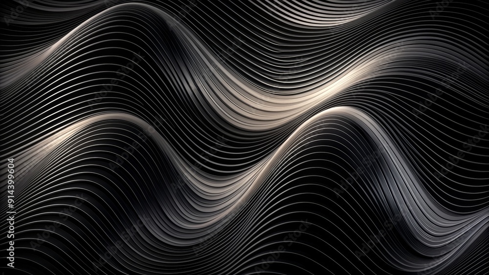 Abstract Wavy Lines - Black and White Minimalist Geometric Pattern , abstract , geometry , pattern , lines Abstract Wavy Lines - Black and White Minimalist Geometric Pattern , abstract , geometry , pattern , lines
