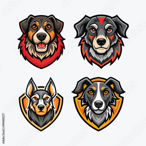 dog logo vector illustration