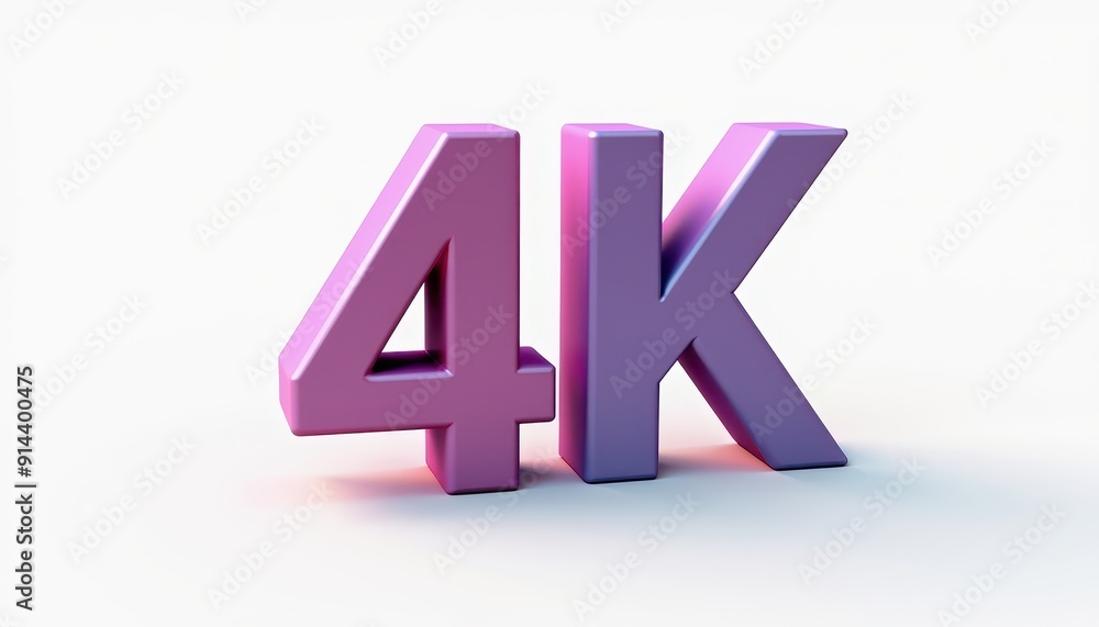 4K 3D text illustration. 4 K resolution, ultra high quality graphic concept banner design. 4K 3D text illustration. 4 K resolution, ultra high quality graphic concept banner design.