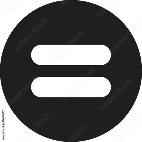 Equal icon isolated on white background . Equal math sign . Vector illustration