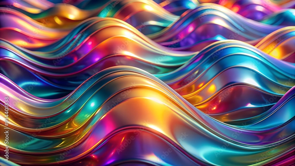 Ethereal Glass Waves: Shimmering Rainbow Hues Generative AI Ethereal Glass Waves: Shimmering Rainbow Hues Generative AI