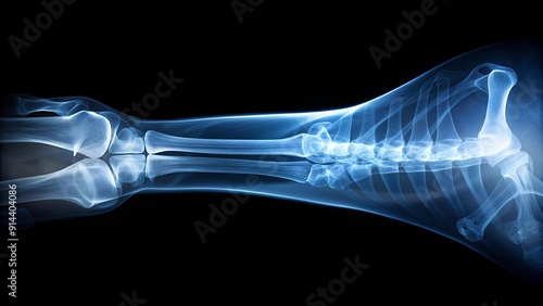 A Glimpse into the Bone: X-ray Film Illuminated by a Single Light Source Generative AI