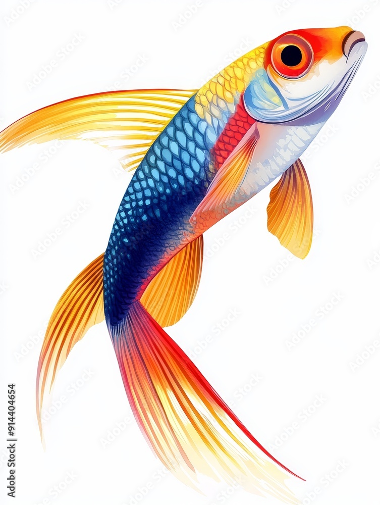 Fototapeta premium Colorful Fish Illustration