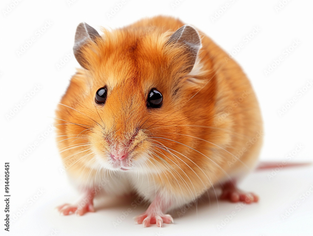 A fluffy golden hamster sitting on a white surface during daylight hours A fluffy golden hamster sitting on a white surface during daylight hours