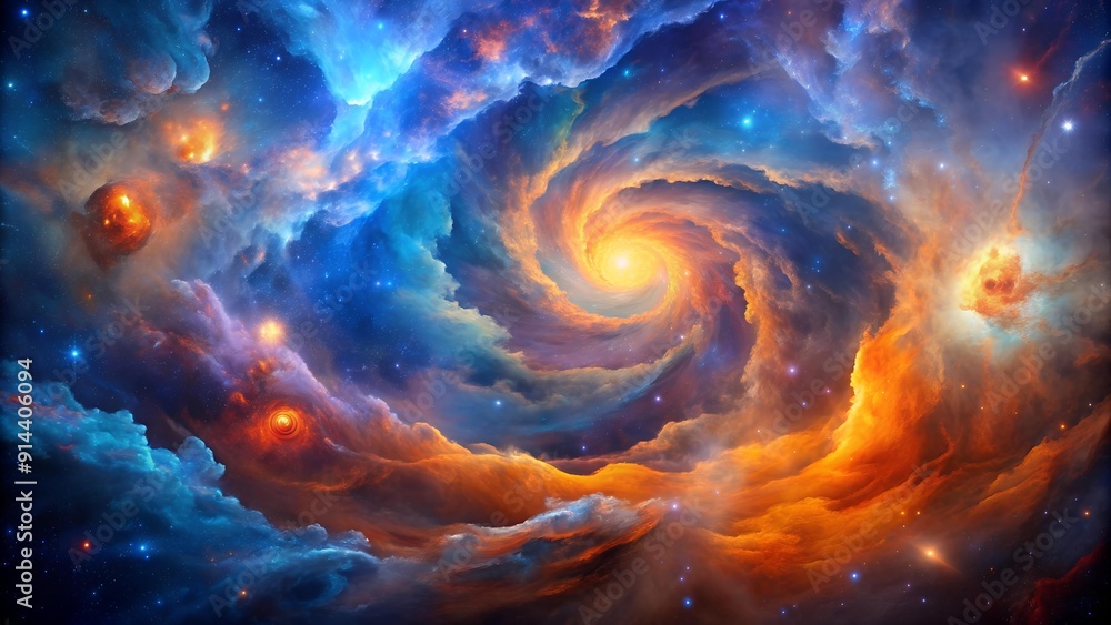 Cosmic Tapestry: A symphony of swirling nebulas and celestial dust. AI generated Cosmic Tapestry: A symphony of swirling nebulas and celestial dust. AI generated