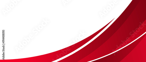 Abstract red and white curves background for corporate design