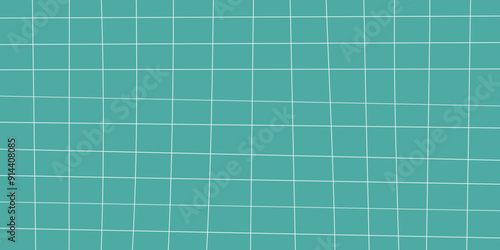 Turquoise distorted geometric square tile texture background.