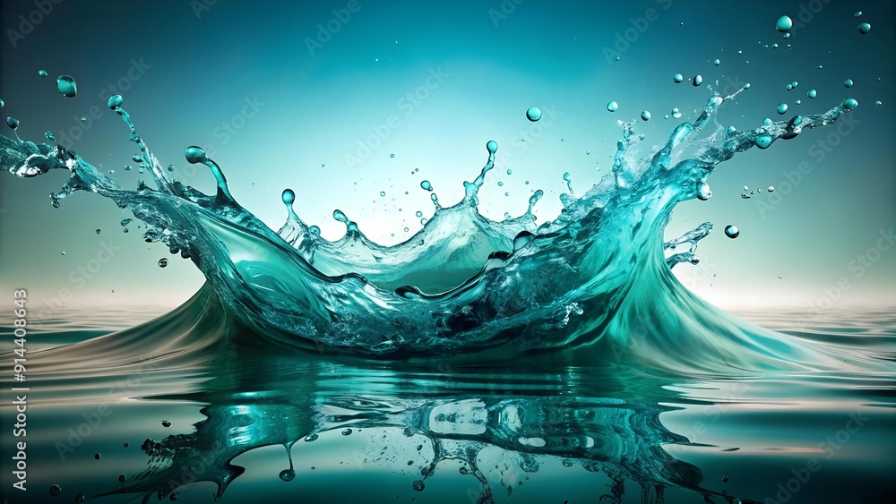 Ethereal Aqua Burst: A Symphony of Blues and Greens AI generated Ethereal Aqua Burst: A Symphony of Blues and Greens AI generated
