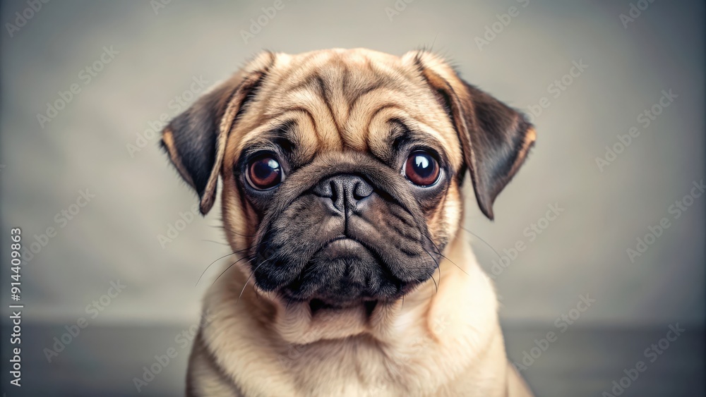 Adorable pug puppy with big, expressive eyes and wrinkled face, Cute, pug, dog, pet, adorable, puppy, wrinkled, face, eyes, small Adorable pug puppy with big, expressive eyes and wrinkled face, Cute, pug, dog, pet, adorable, puppy, wrinkled, face, eyes, small