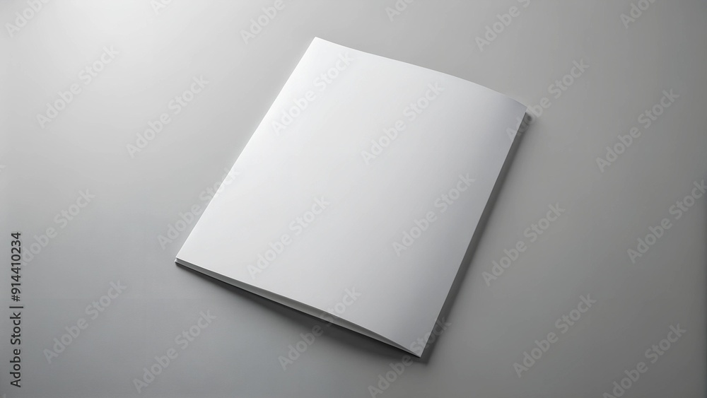 Crisp White Minimalism: A4 Brochure Mockup generative AI Crisp White Minimalism: A4 Brochure Mockup generative AI