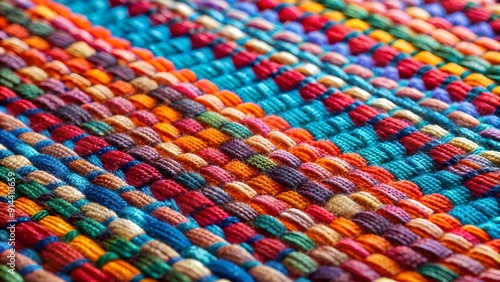 A Symphony of Textures: Close-Up of Woven Fabric  AI Generated
