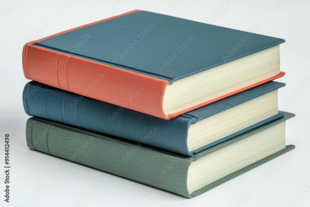 Books Collection on Isolated white background created with generative ai Books Collection on Isolated white background created with generative ai