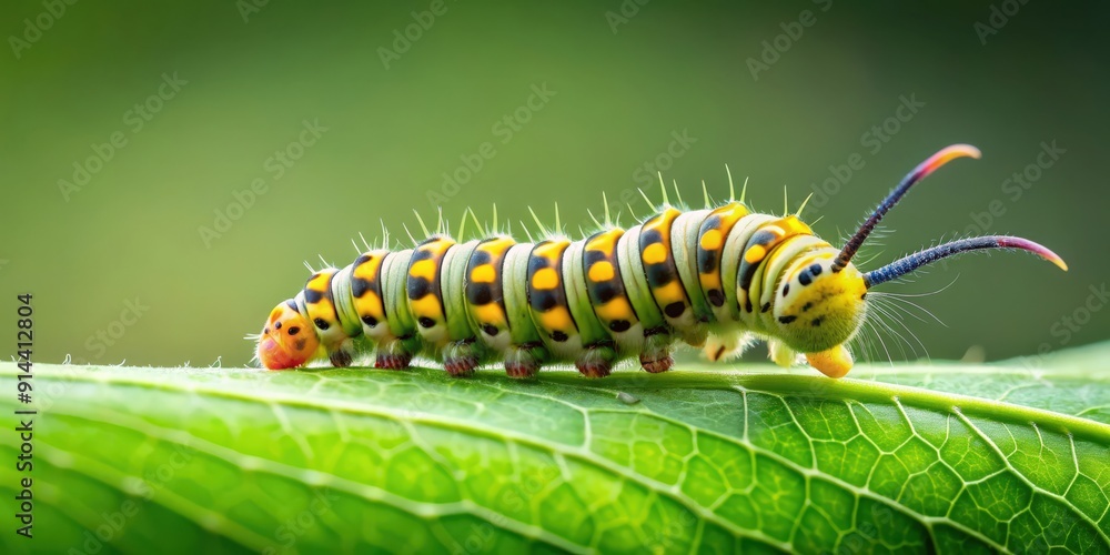 Cute caterpillar exploring its surroundings isolated on background, caterpillar, cute, insect, nature, exploration Cute caterpillar exploring its surroundings isolated on background, caterpillar, cute, insect, nature, exploration