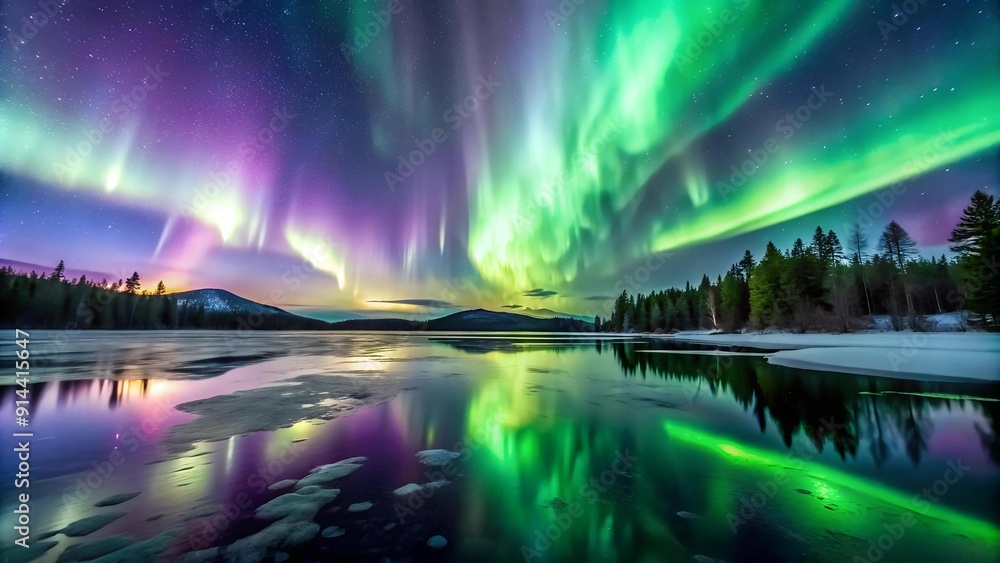 Aurora Borealis Symphony: A Dance of Light and Stars AI Generated Aurora Borealis Symphony: A Dance of Light and Stars AI Generated