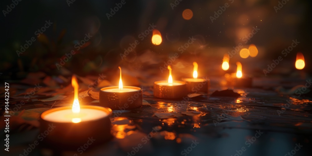 All Saints' Day,. Candle light in the dark, selective focus and shallow depth of field. All Saints' Day,. Candle light in the dark, selective focus and shallow depth of field.