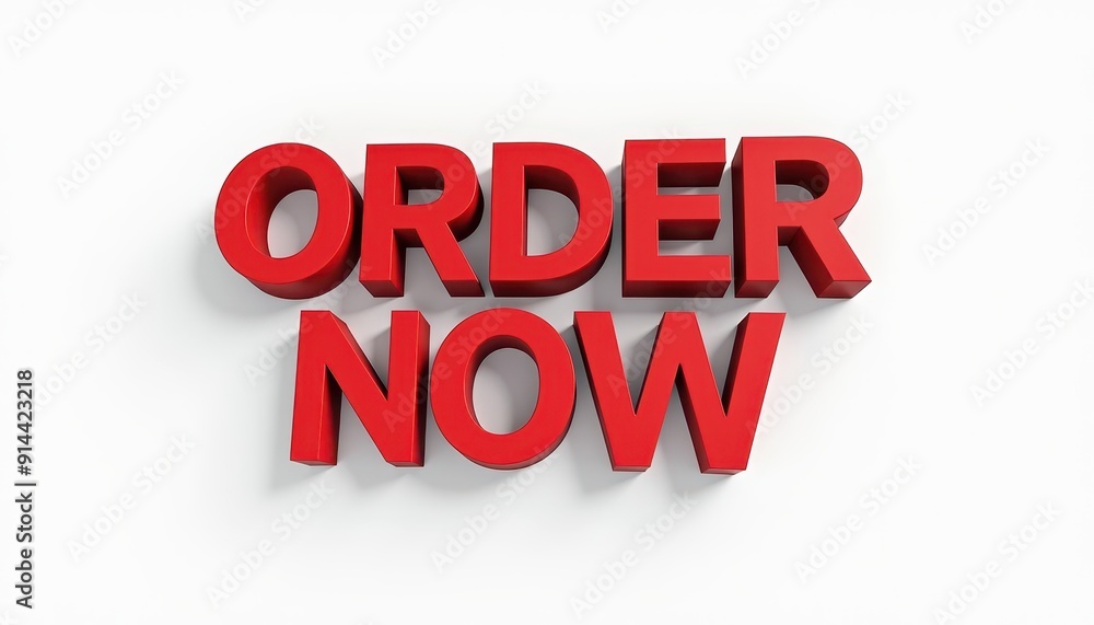Red 'Order Now' text on a white background, urging immediate action. Red 'Order Now' text on a white background, urging immediate action.