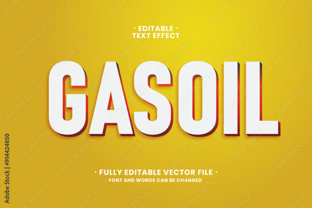 Gasoil 3d text effect modern style Gasoil 3d text effect modern style