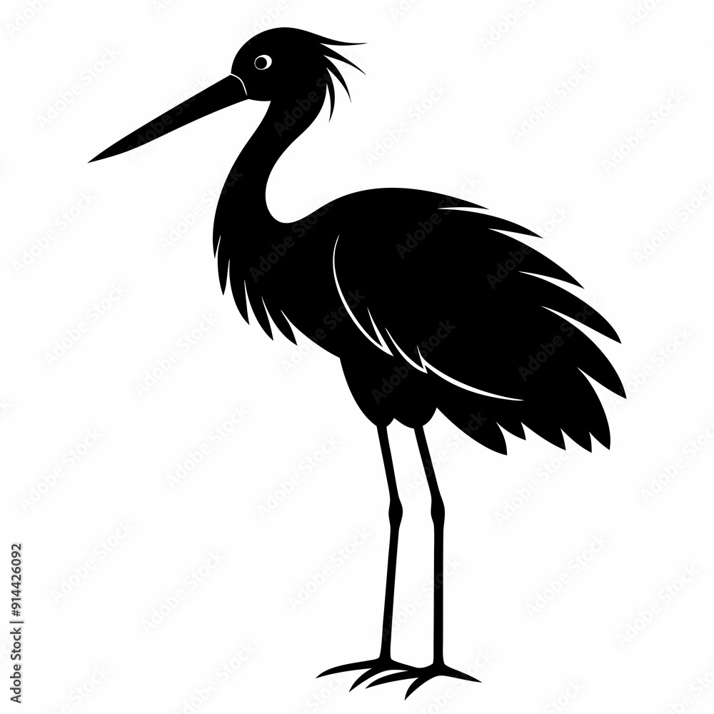 Fototapeta premium Stork Black silhouette