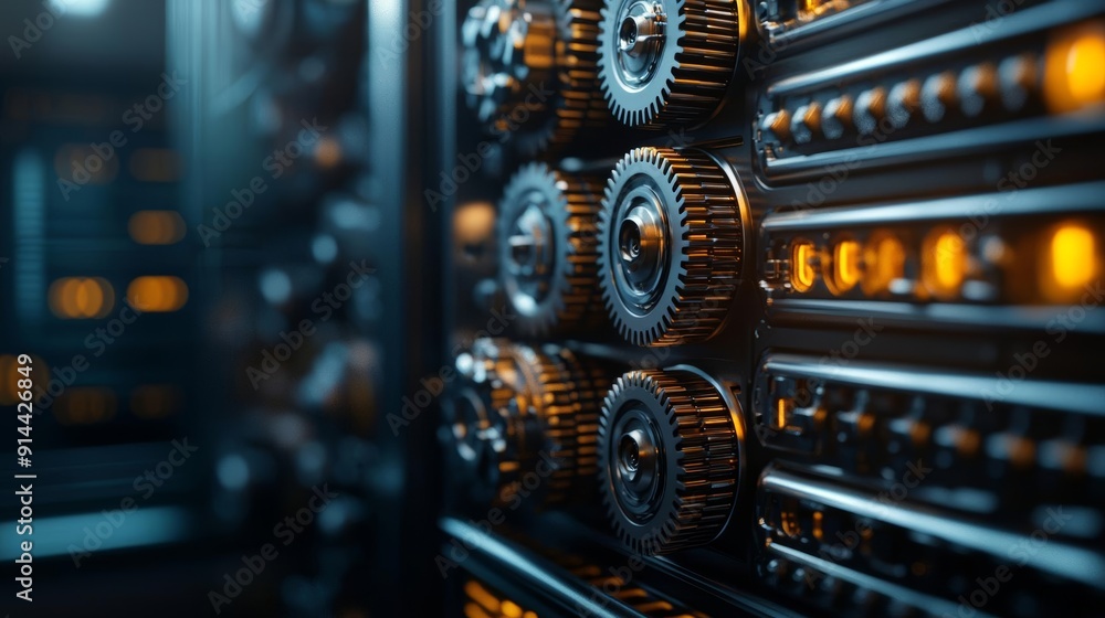 Tightly packed gears of a precision instrument, highly detailed mechanics, cold metallic tones, realistic textures, focused lighting Tightly packed gears of a precision instrument, highly detailed mechanics, cold metallic tones, realistic textures, focused lighting