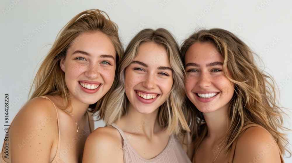 The smiling young friends The smiling young friends