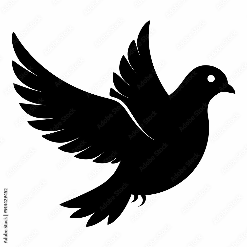 Obraz premium Dove Black silhouette