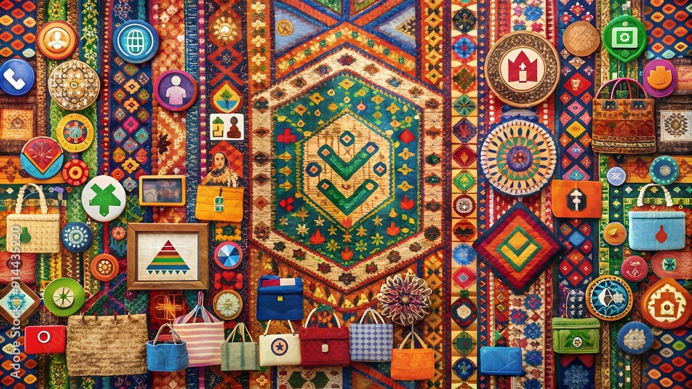 Naklejka premium A Tapestry of Secondhand Treasures: A Visual Representation of Secure Marketplace Transactions AI Generated