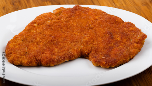 delicious traditional german schnitzel 