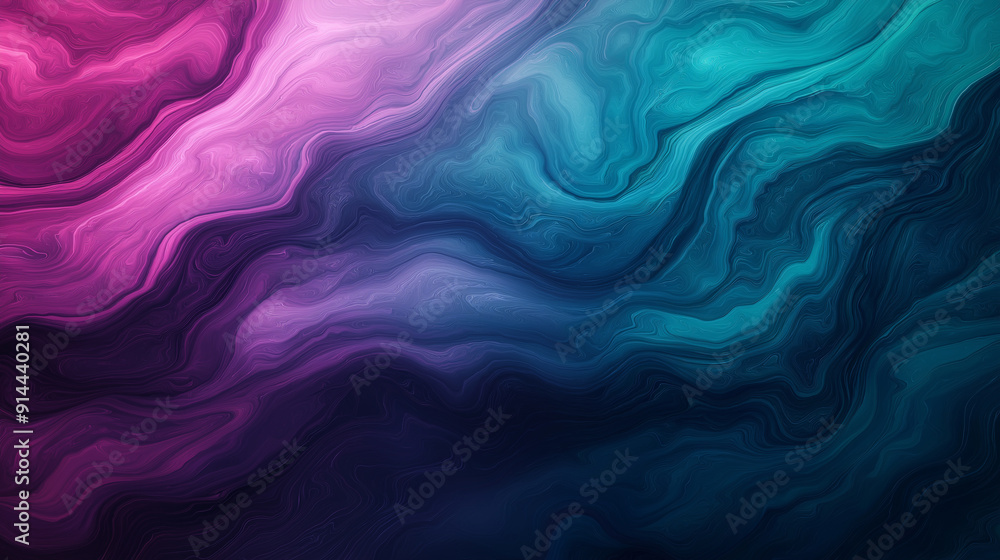 A colorful abstract painting with a blue and purple swirl A colorful abstract painting with a blue and purple swirl