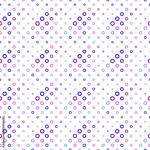 Seamless abstract geometrical ring pattern background design - colorful vector graphic