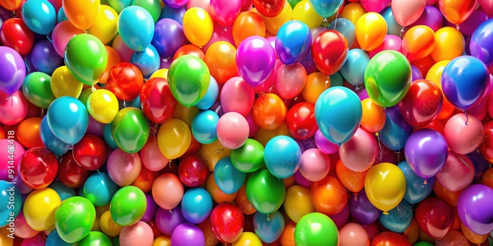 Vibrant background filled with colorful balloons , celebration, party, festival, fun, cheerful, decoration, flying, happiness Vibrant background filled with colorful balloons , celebration, party, festival, fun, cheerful, decoration, flying, happiness
