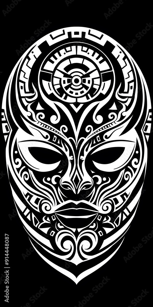 Maori Tribal Tattoo art nouveau illustration Maori Tribal Tattoo art nouveau illustration