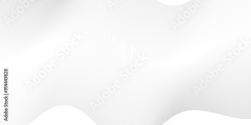 Abstract white blend digital wave lines and technology transparent background. Minimal carve wavy white and gray flowing wave lines and glowing moving lines. Futuristic sound wave lines background.