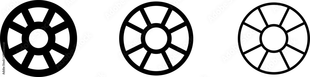 Editable vector help support lifebuoy icon. Black, line style, transparent white background. Part of a big icon set family. Perfect for web and app interfaces, presentations, infographics, etc Editable vector help support lifebuoy icon. Black, line style, transparent white background. Part of a big icon set family. Perfect for web and app interfaces, presentations, infographics, etc