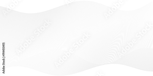 Glowing flow abstract white blend digital wave lines and technology transparent background. Minimal carve wavy white and gray flowing wave lines and glowing moving lines. Futuristic sound wave line.