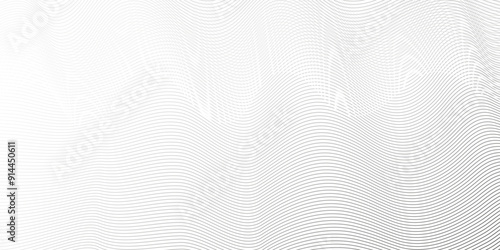 Abstract white blend digital wave line technology creative concept background. Minimal carve wavy white and gray flowing wave lines and glowing moving lines. Futuristic sound wave lines background.
