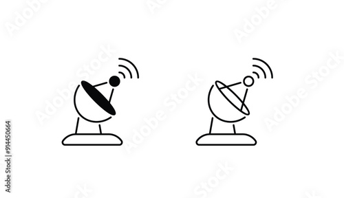 Bild auf Leinwand Parabolic Antenna icon design with white background stock illustration