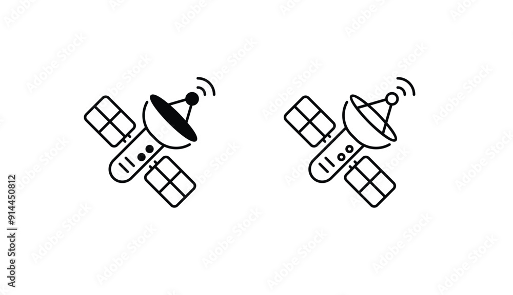 Satellite icon design with white background stock illustration Satellite icon design with white background stock illustration