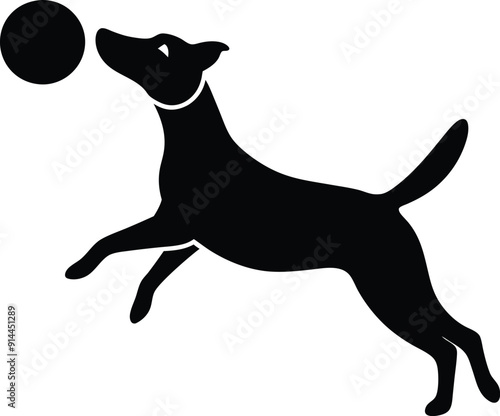 silhouette of a dog , Jack Russell Terrier Silhouette 