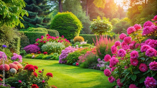 Vibrant pink flowers, blooming in a lush garden, blooms, floral, vibrant, garden, petal, nature, beauty, wild, pink, botany