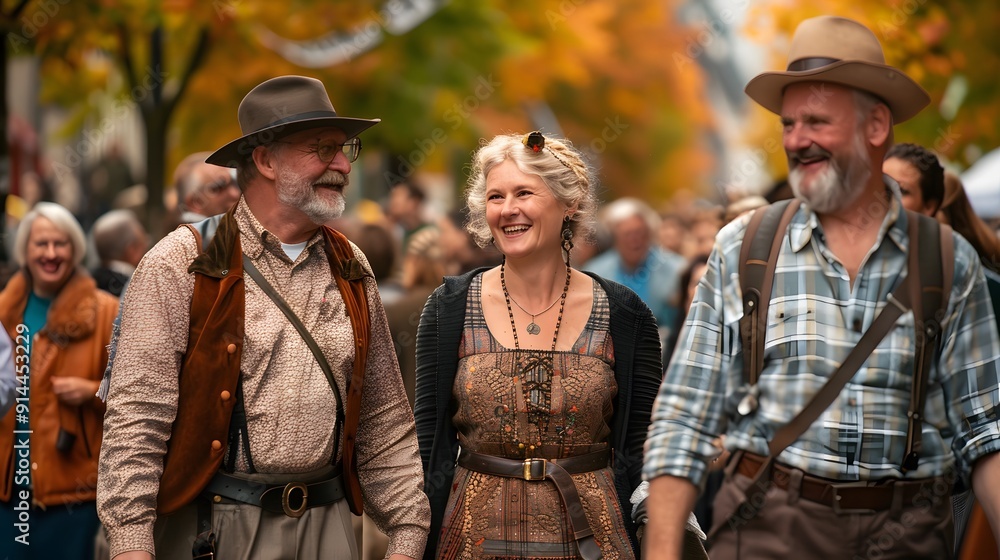 Fototapeta premium Parade on occasion of Octoberfest - world's largest folk festival, held annually in Munich, Bavaria, Germany