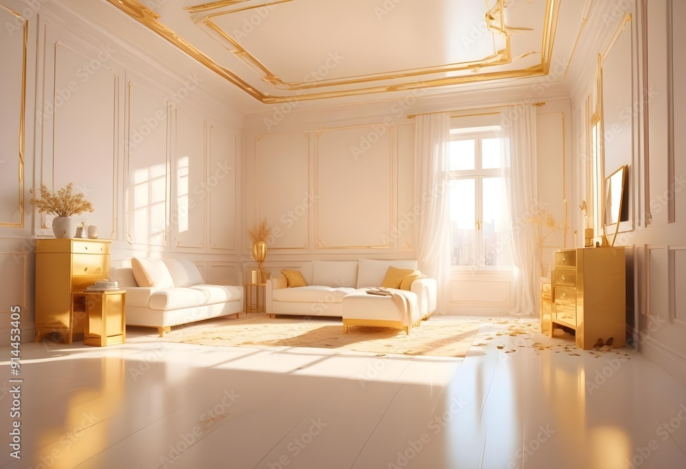 White and gold theme interior modern minimalism photo realism neww Style 3d Paints Doodle Illustration Deep View High Results 4k HD White and gold theme interior modern minimalism photo realism neww Style 3d Paints Doodle Illustration Deep View High Results 4k HD