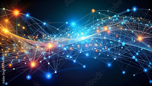 Wallpaper Mural Abstract Data Flow: A Visual Representation of Information Exchange  Generative AI Torontodigital.ca