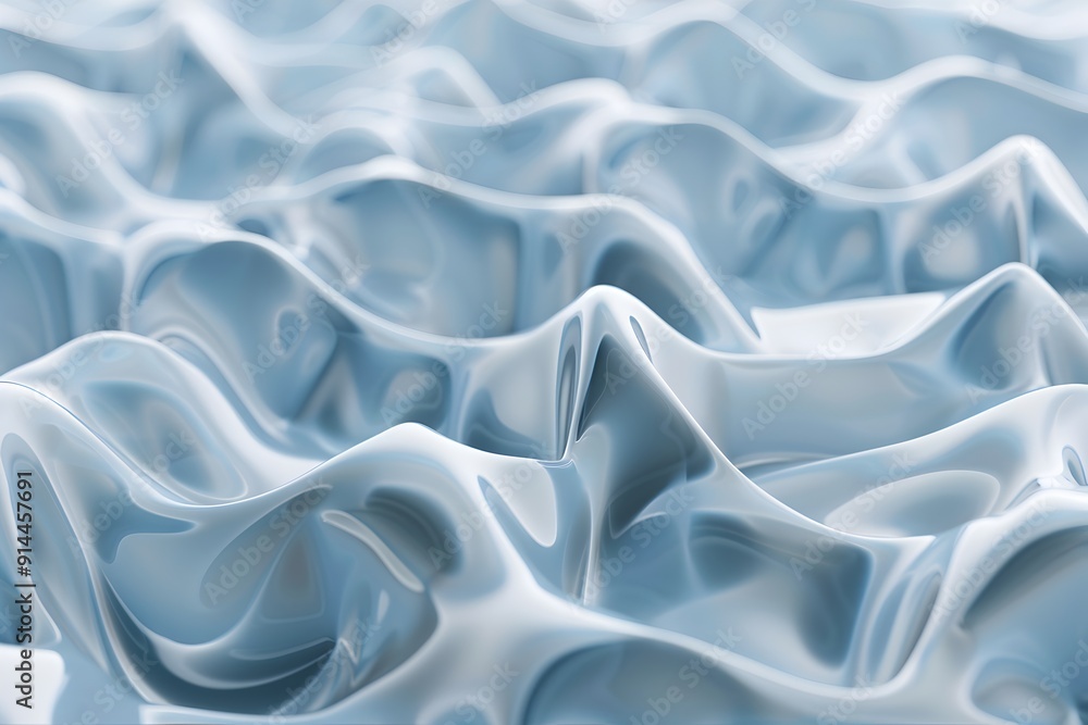 A close-up of undulating soft blue waves, rendered in 3D with subtle lighting effects. The background is pure white and the focus on the undulating pattern creates depth. A close-up of undulating soft blue waves, rendered in 3D with subtle lighting effects. The background is pure white and the focus on the undulating pattern creates depth.