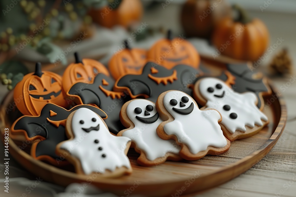 Halloween Cookies: Ghost and Bats Halloween Cookies: Ghost and Bats