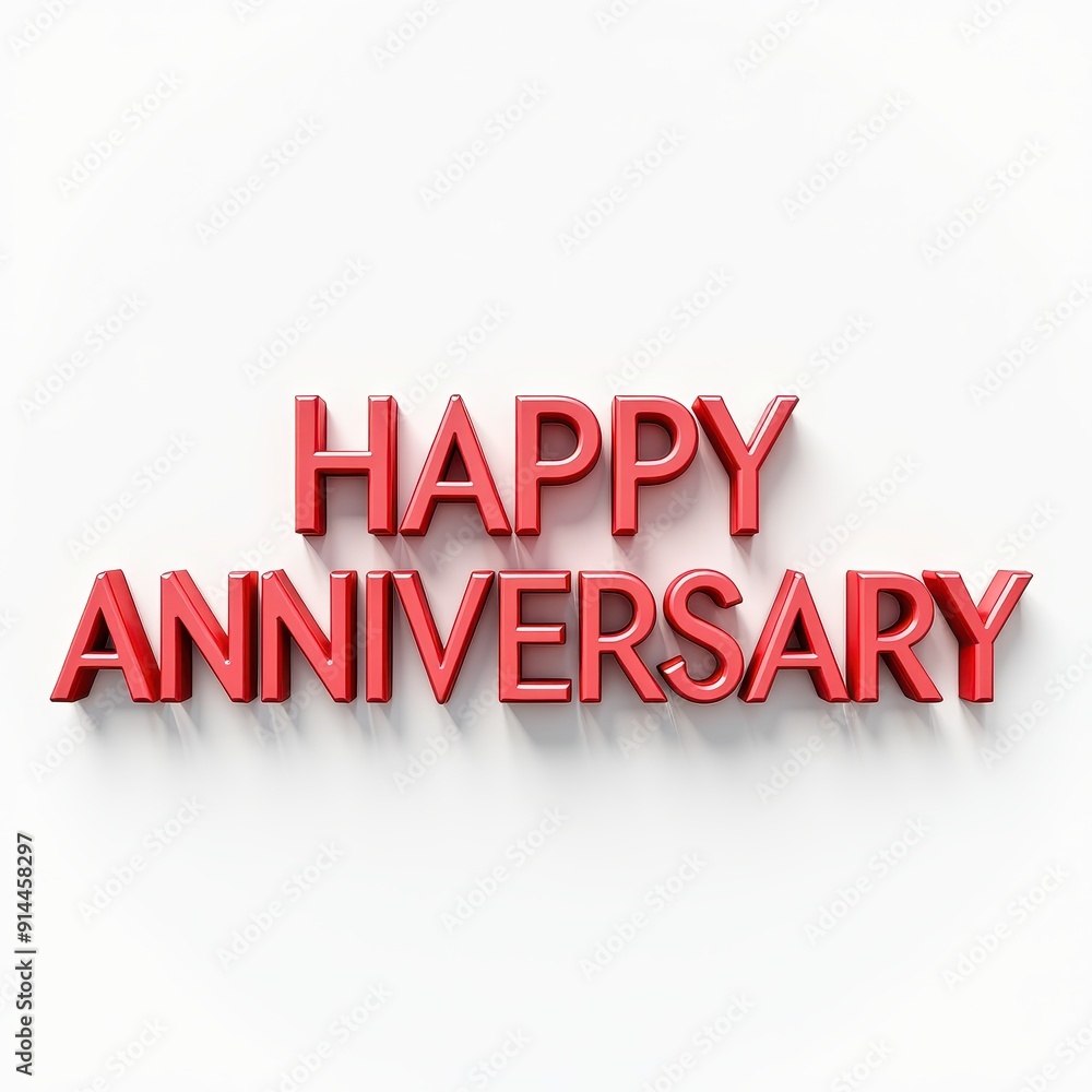 Happy Anniversary 3D text typography design. Wedding, graduation, birthday celebration concept event invitation card template illustration. Happy Anniversary 3D text typography design. Wedding, graduation, birthday celebration concept event invitation card template illustration.