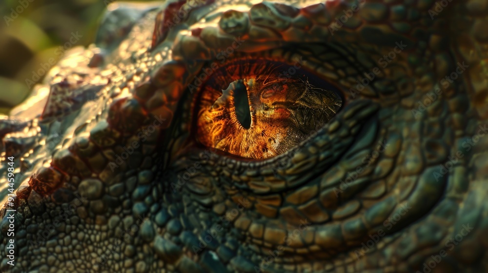 Close-Up of a Predator Dinosaur Eye Close-Up of a Predator Dinosaur Eye